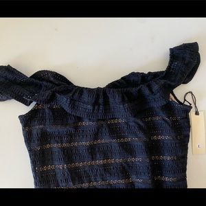 Nightcap Black Off the Shoulder Dress NWT